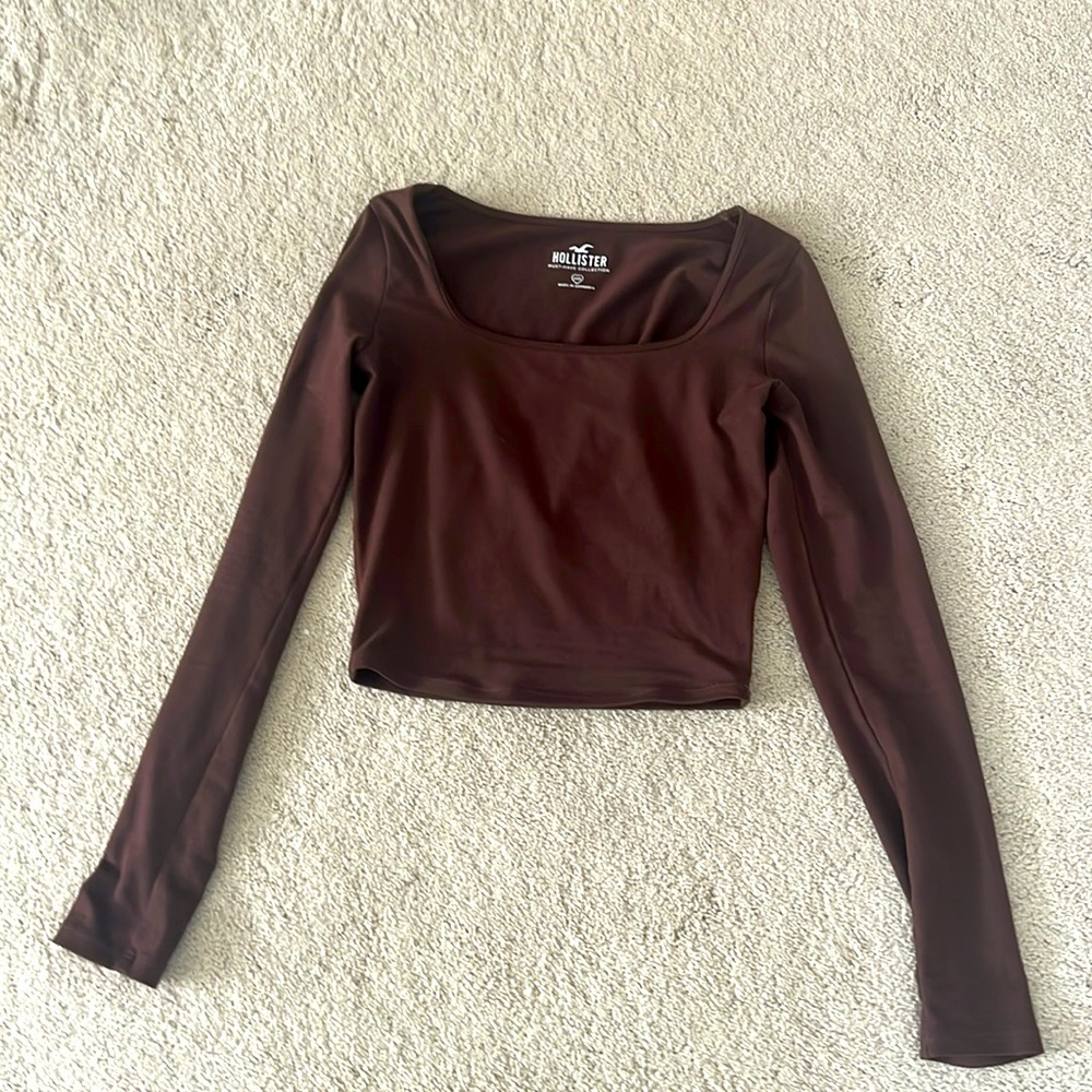 Hollister, xxs, brown shirt